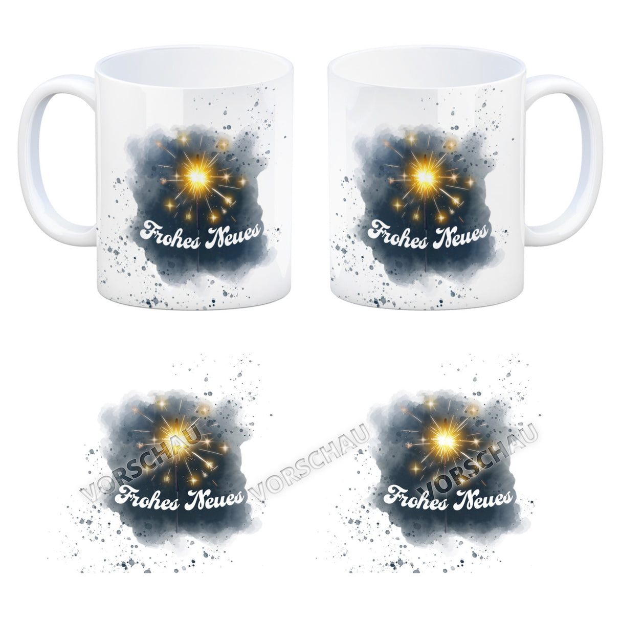 Feuerwerk Frohes Neues Silvester Kaffeebecher