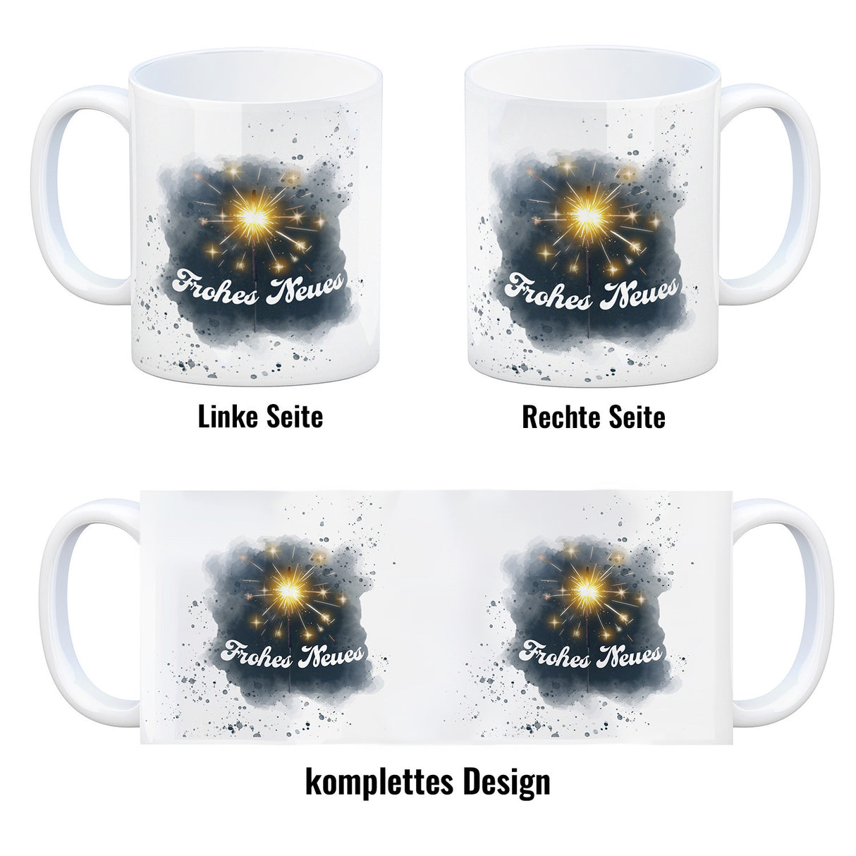 Feuerwerk Frohes Neues Silvester Kaffeebecher