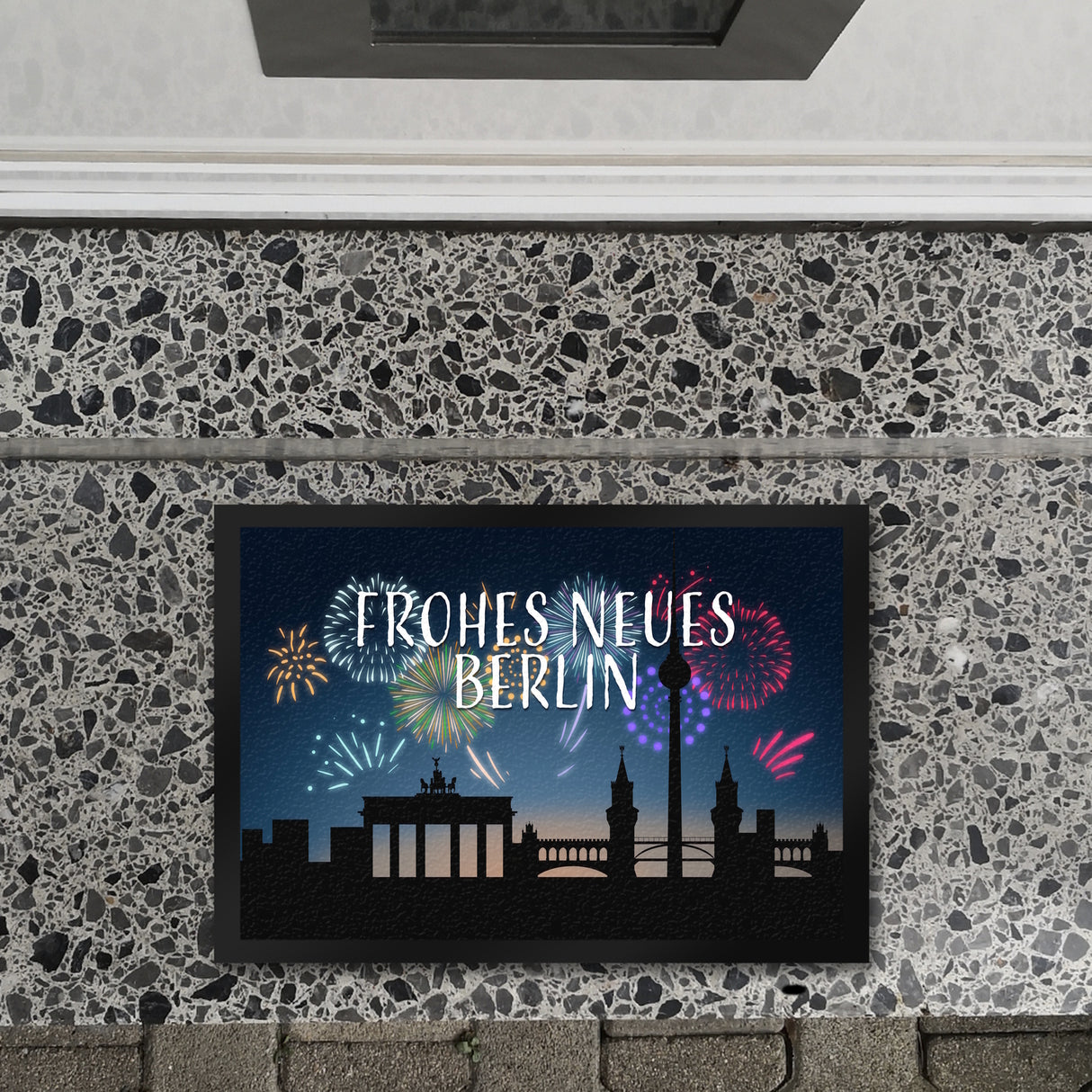 Frohes Neues Berlin Fußmatte