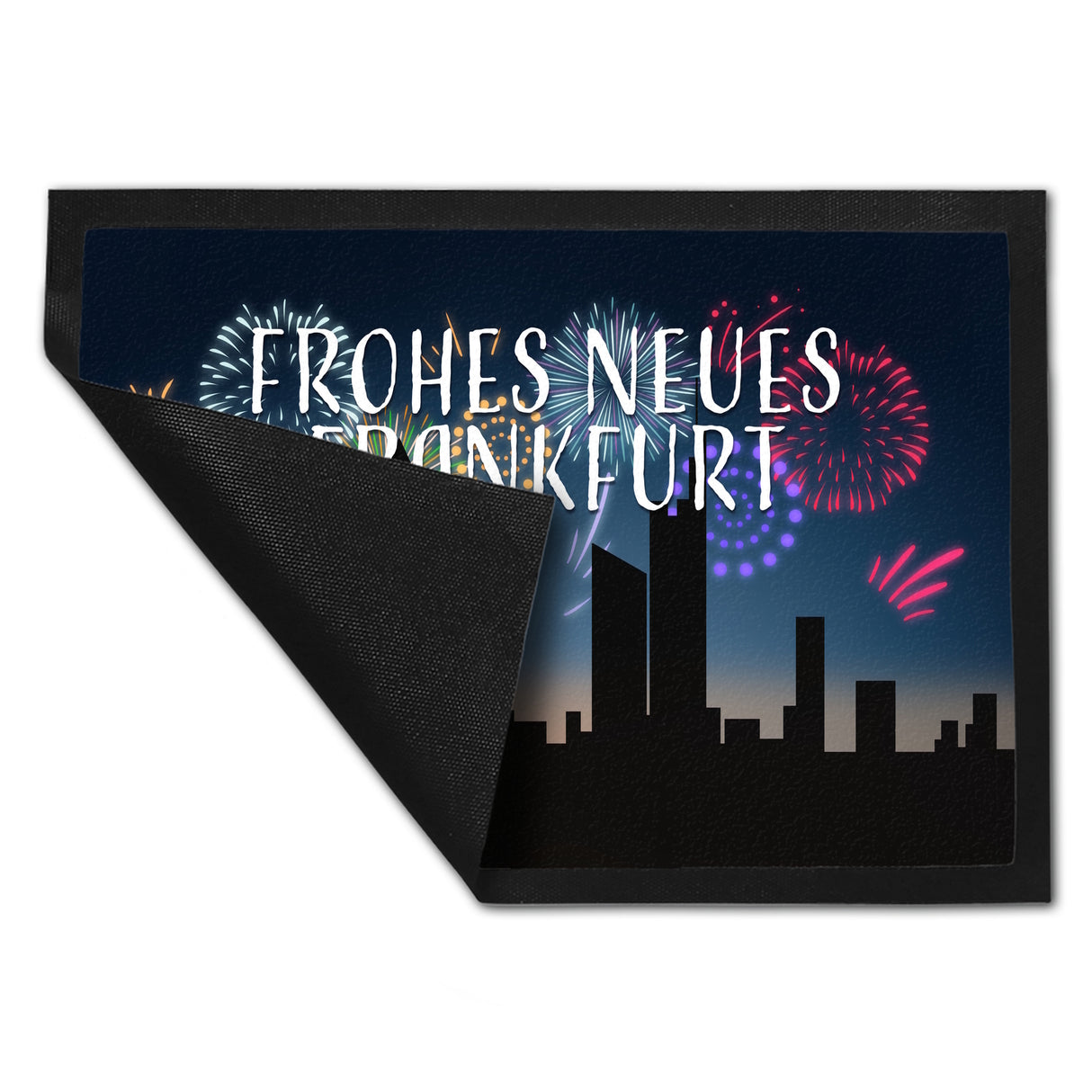 Frohes Neues Frankfurt Fußmatte in 35x50 cm