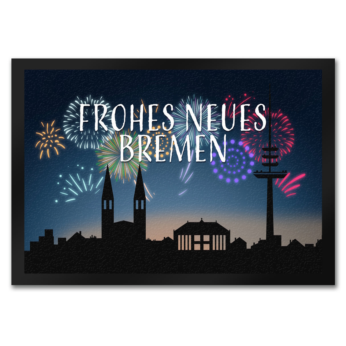 Frohes Neues Bremen Fußmatte in 35x50 cm