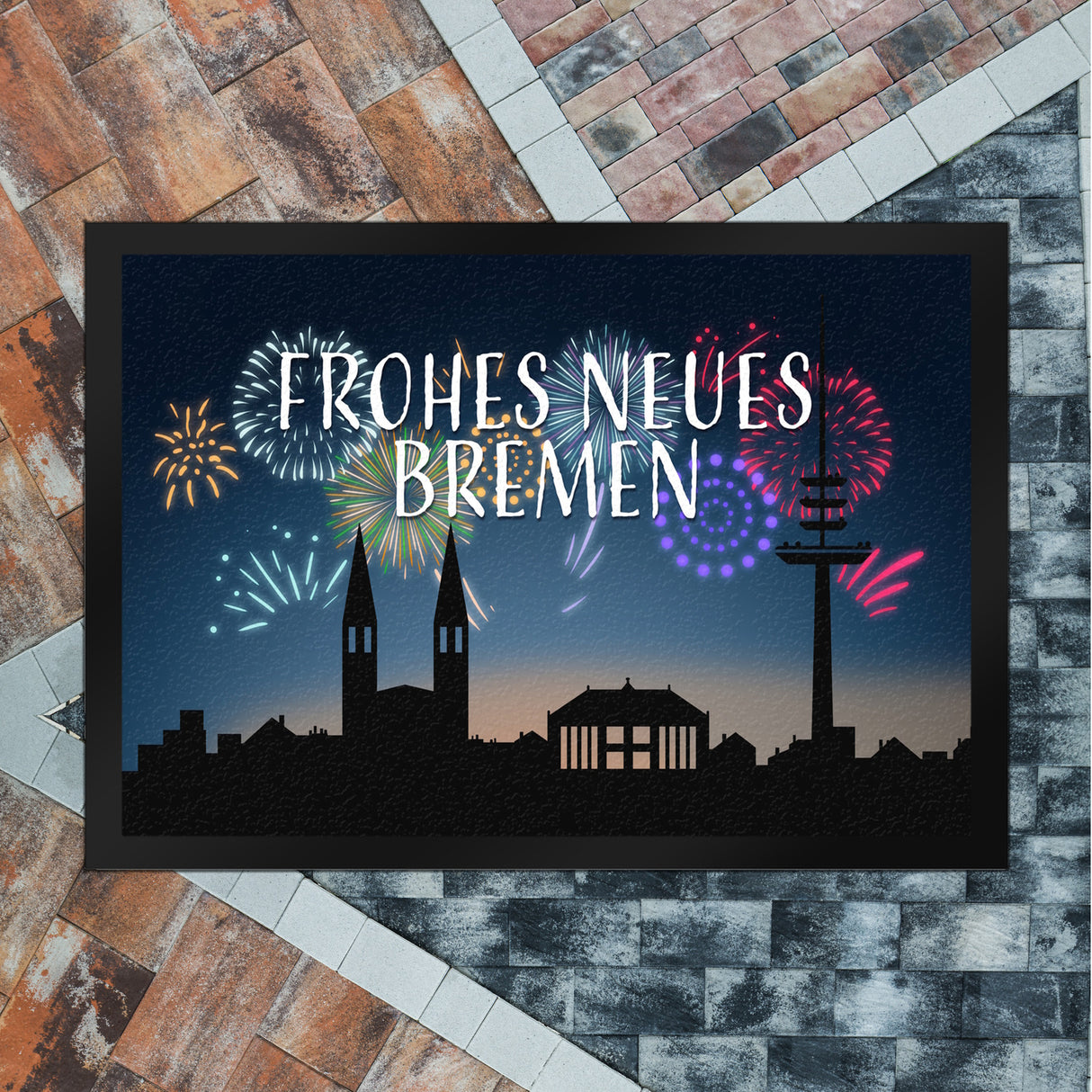 Frohes Neues Bremen Fußmatte in 35x50 cm