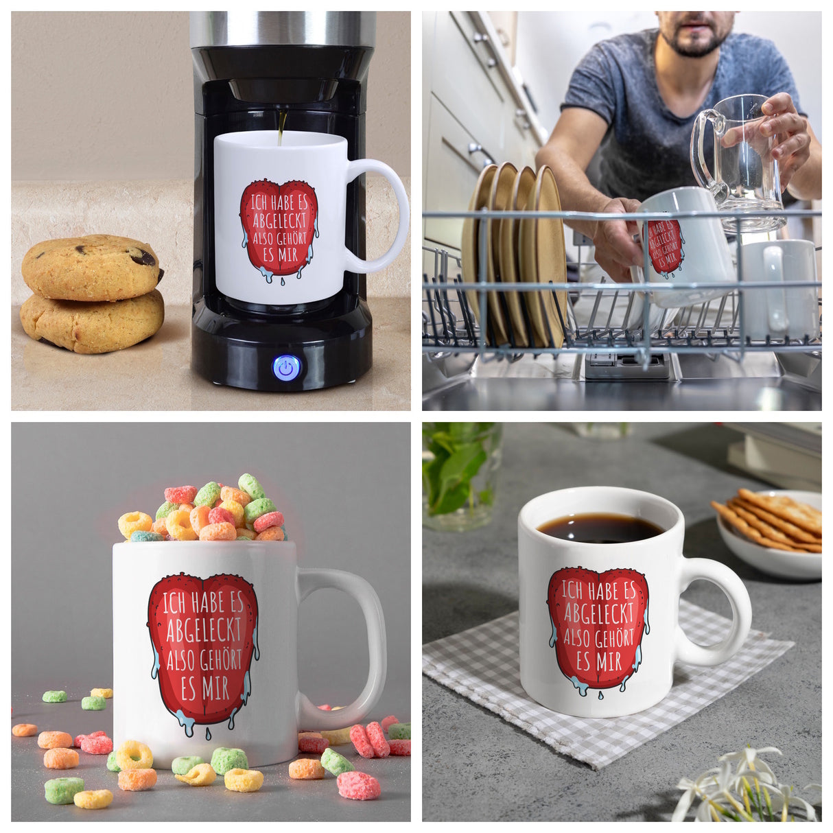 Ich habe es abgeleckt also gehört es mir Kaffeebecher