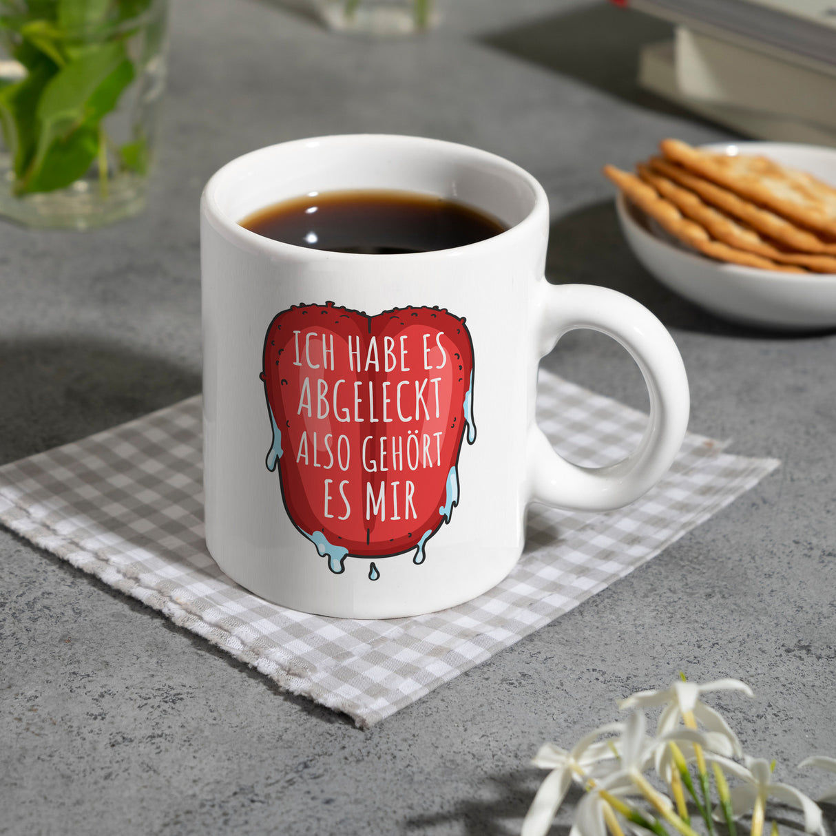 Ich habe es abgeleckt also gehört es mir Kaffeebecher
