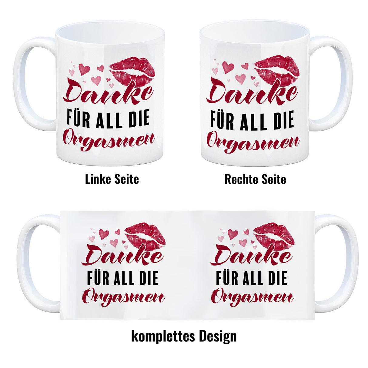 Danke für all die Orgasmen Kaffeebecher