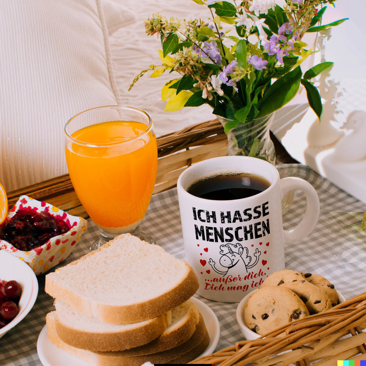 Ich hasse Menschen - außer dich Einhorn Valentinstag Kaffeebecher