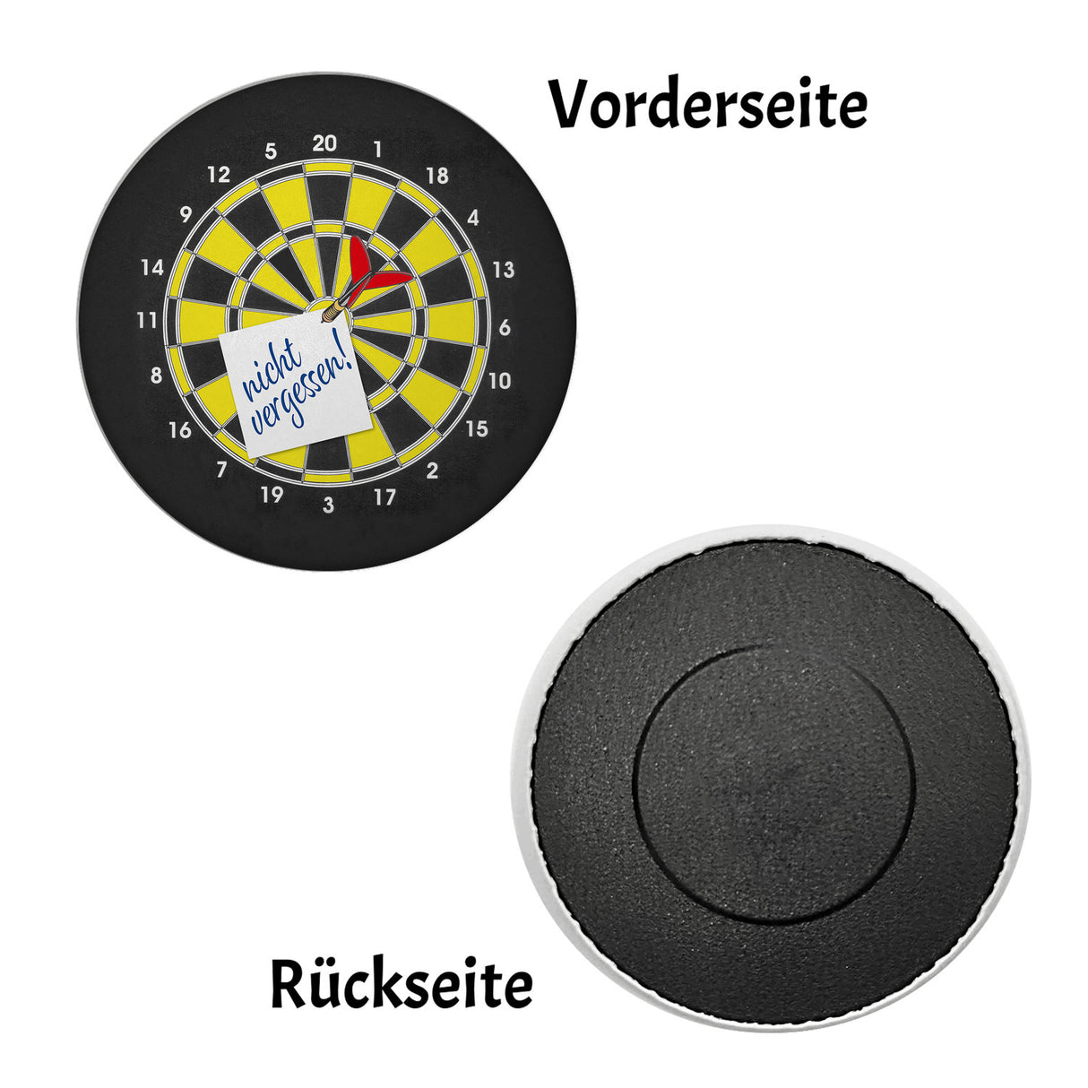 nicht vergessen! Dartscheibe Magnet