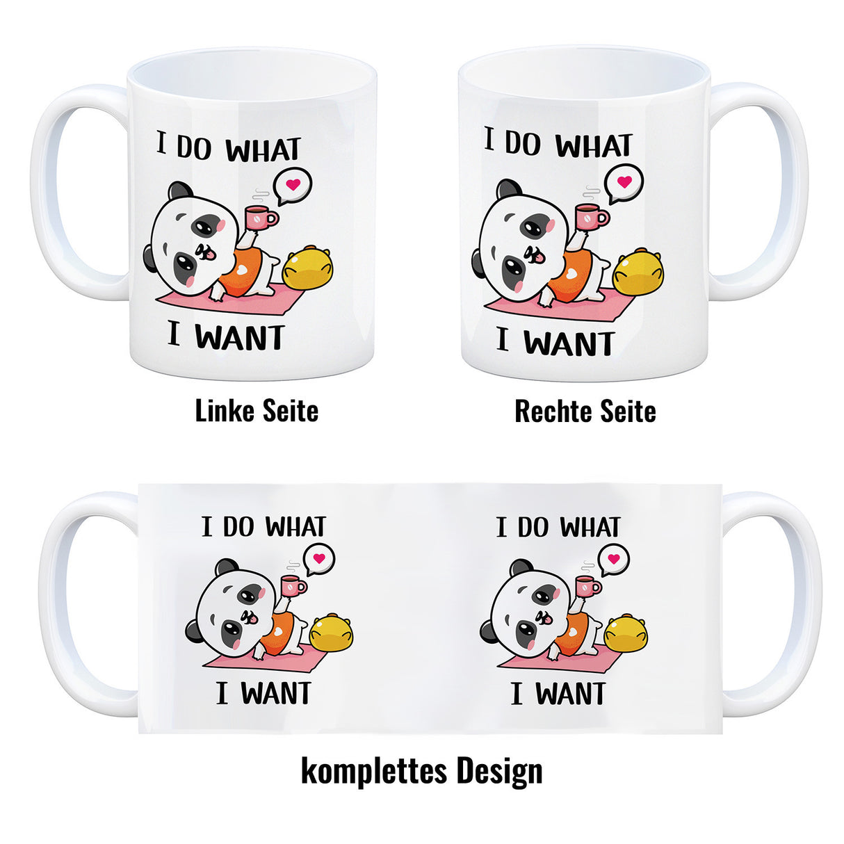 I do what I want Panda Kaffeebecher