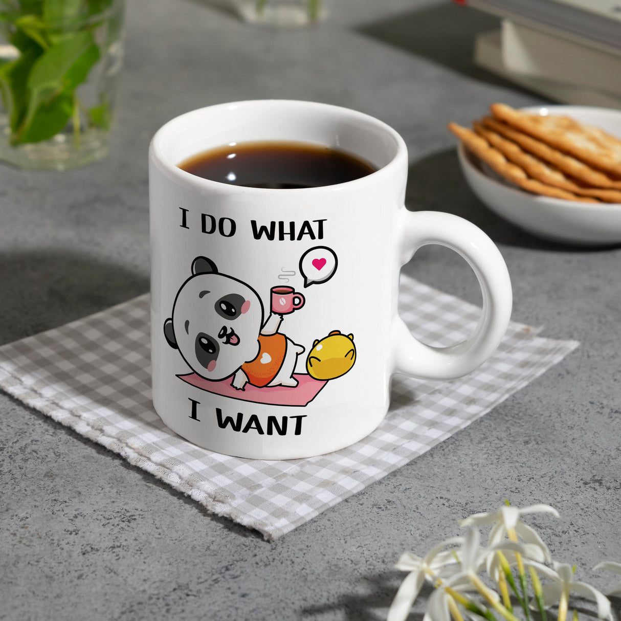 I do what I want Panda Kaffeebecher