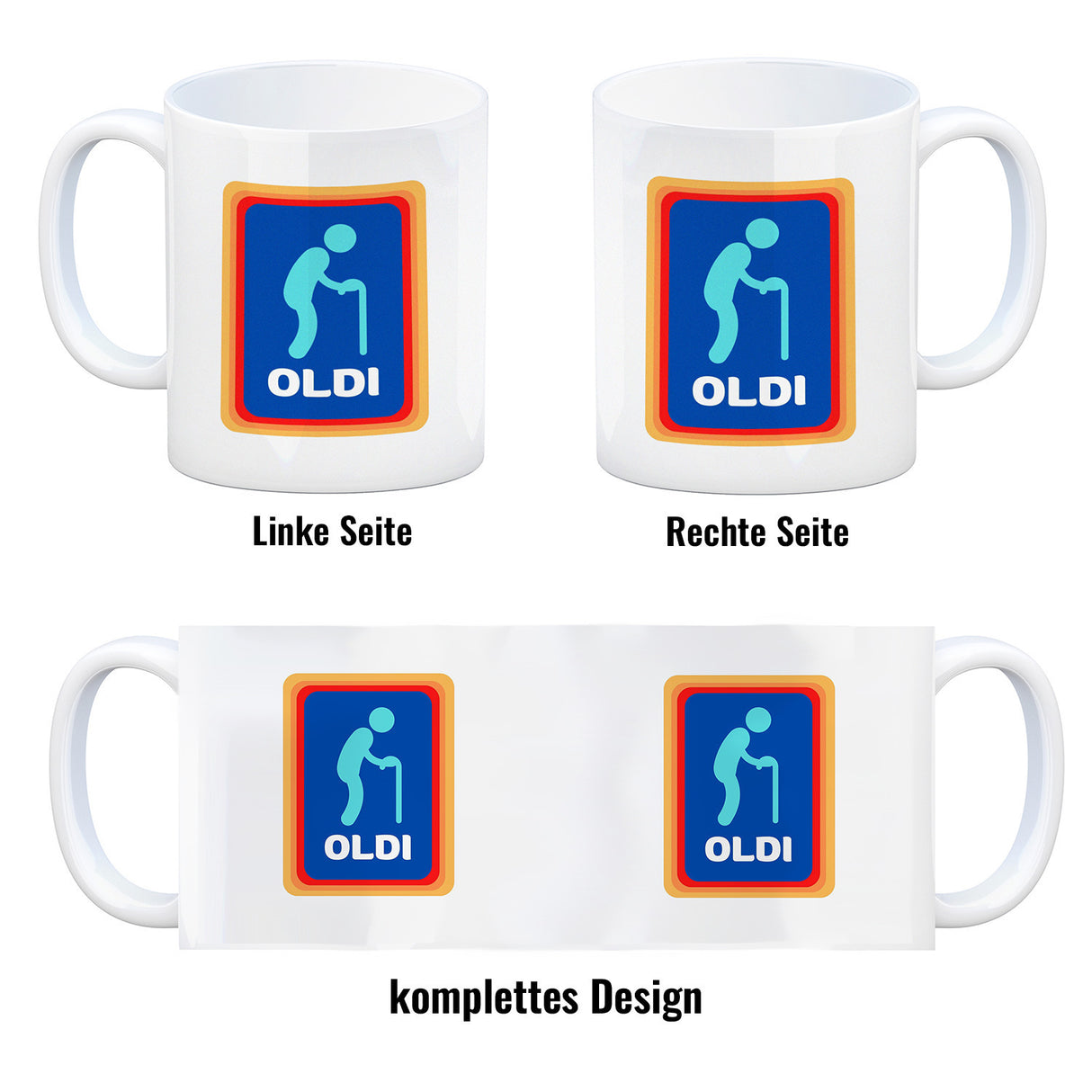 Oldi Discounter Kaffeebecher für Papa