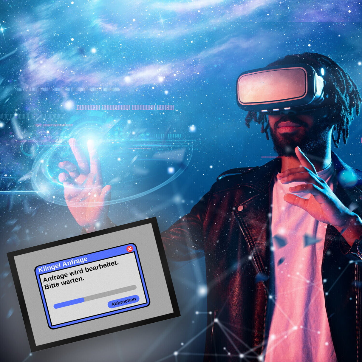 Klingel Anfrage wird bearbeitet Computer Nerd Fußmatte in 35x50 cm