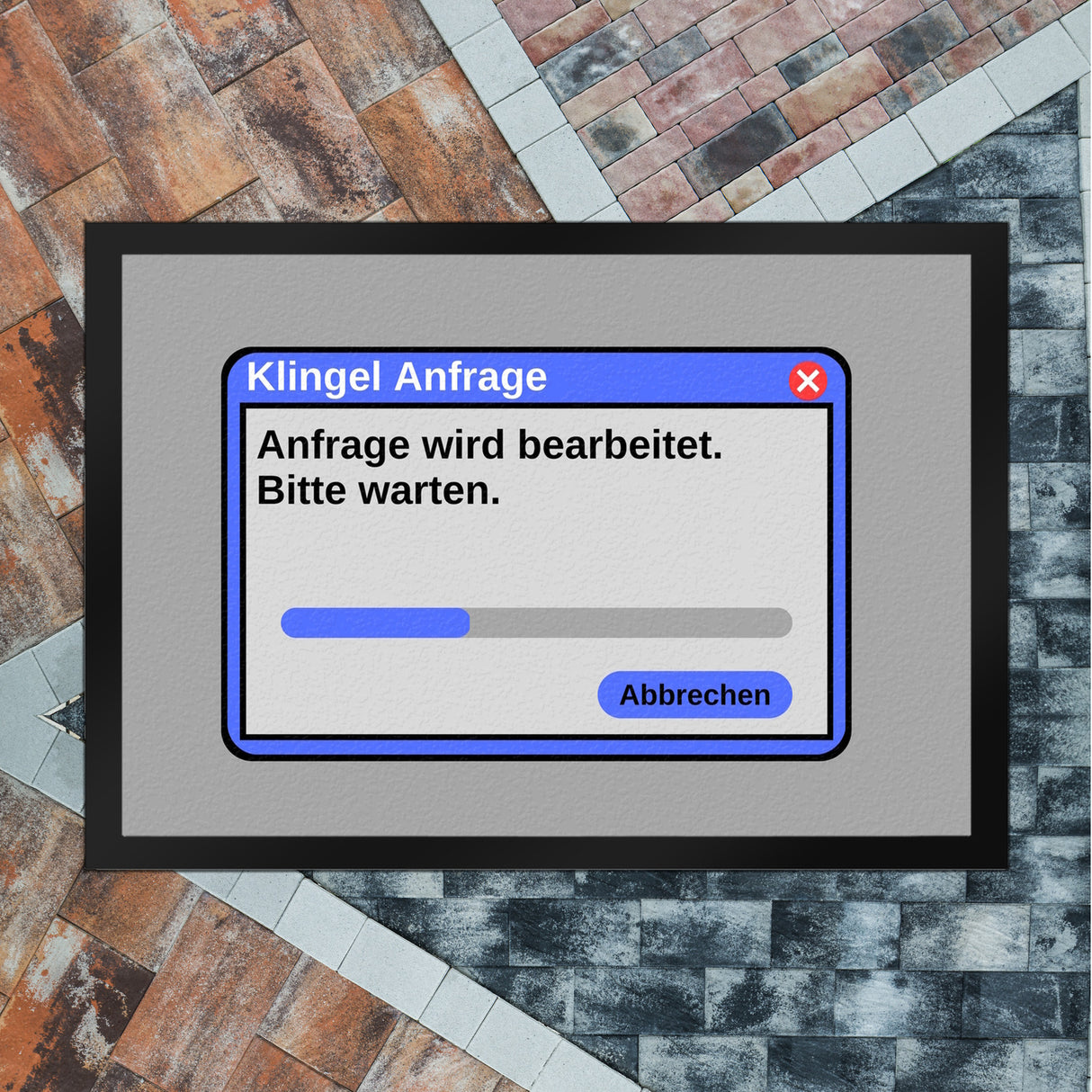 Klingel Anfrage wird bearbeitet Computer Nerd Fußmatte in 35x50 cm