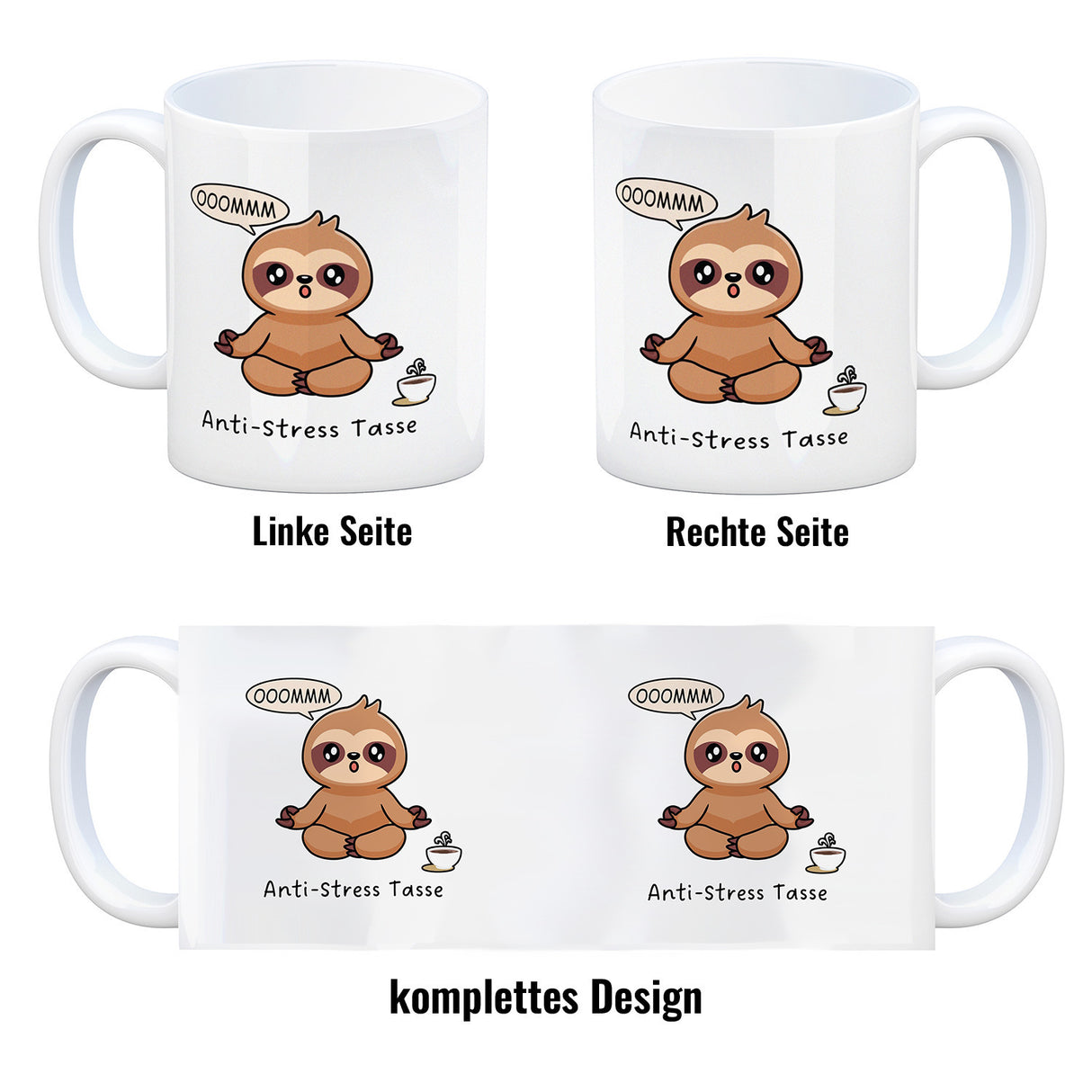 Anti Stress Faultier Kaffeebecher