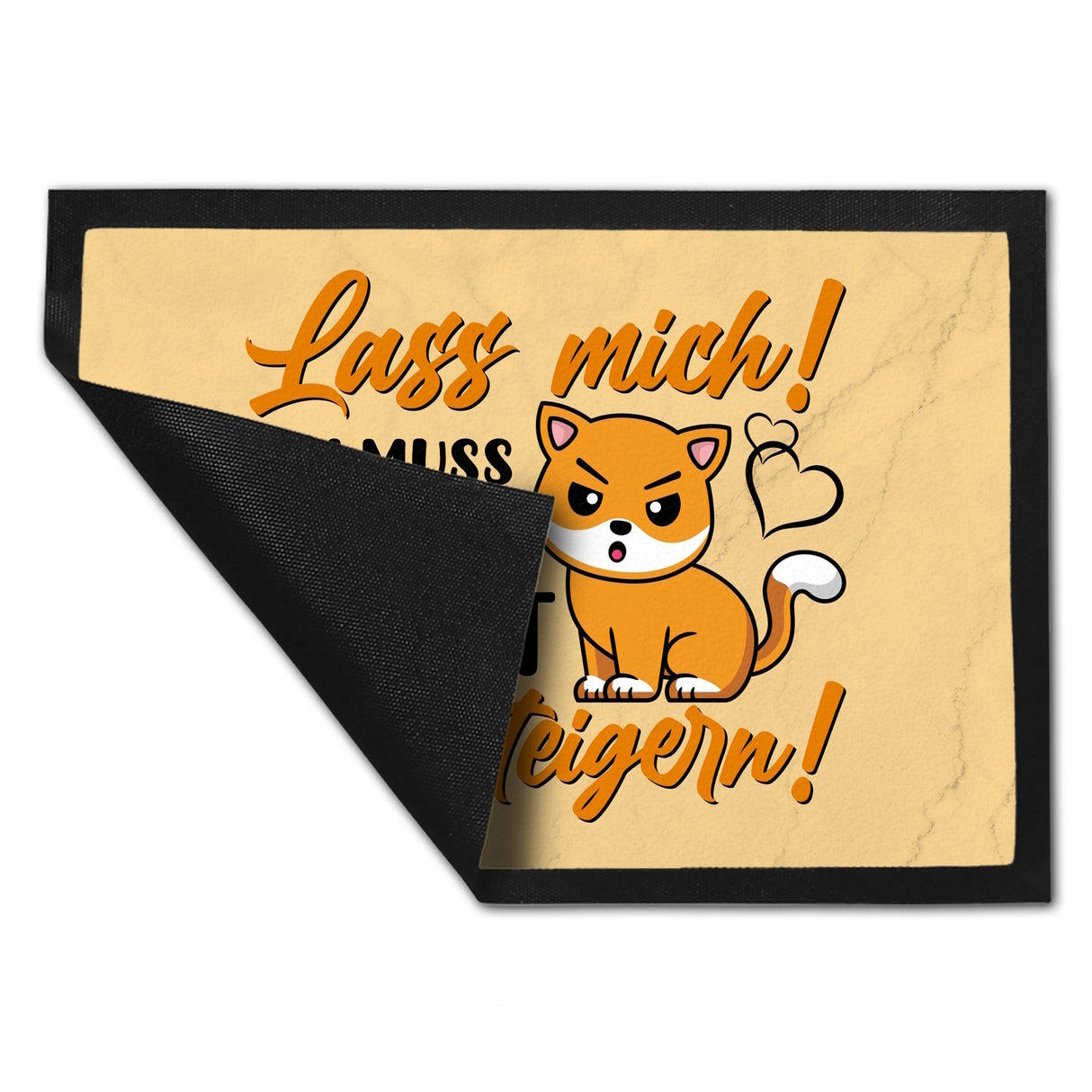 Lass mich! Ich muss mich da jetzt reinsteigern! Fußmatte in 35x50 cm mit Katze