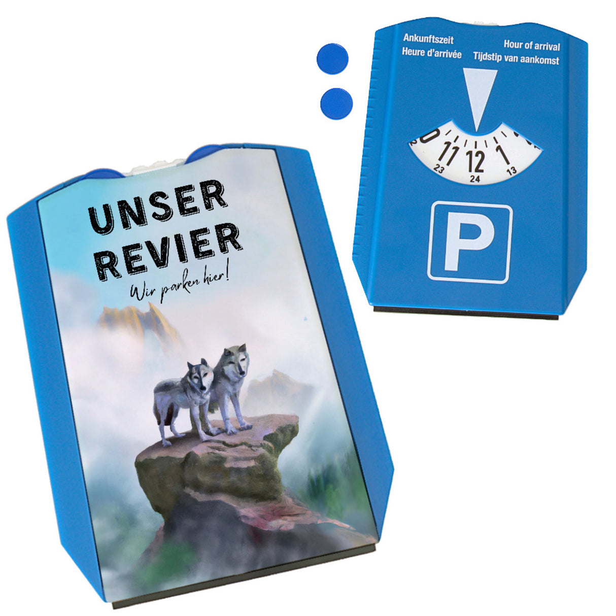 Unser Revier - Wir parken hier Wolf Parkscheibe