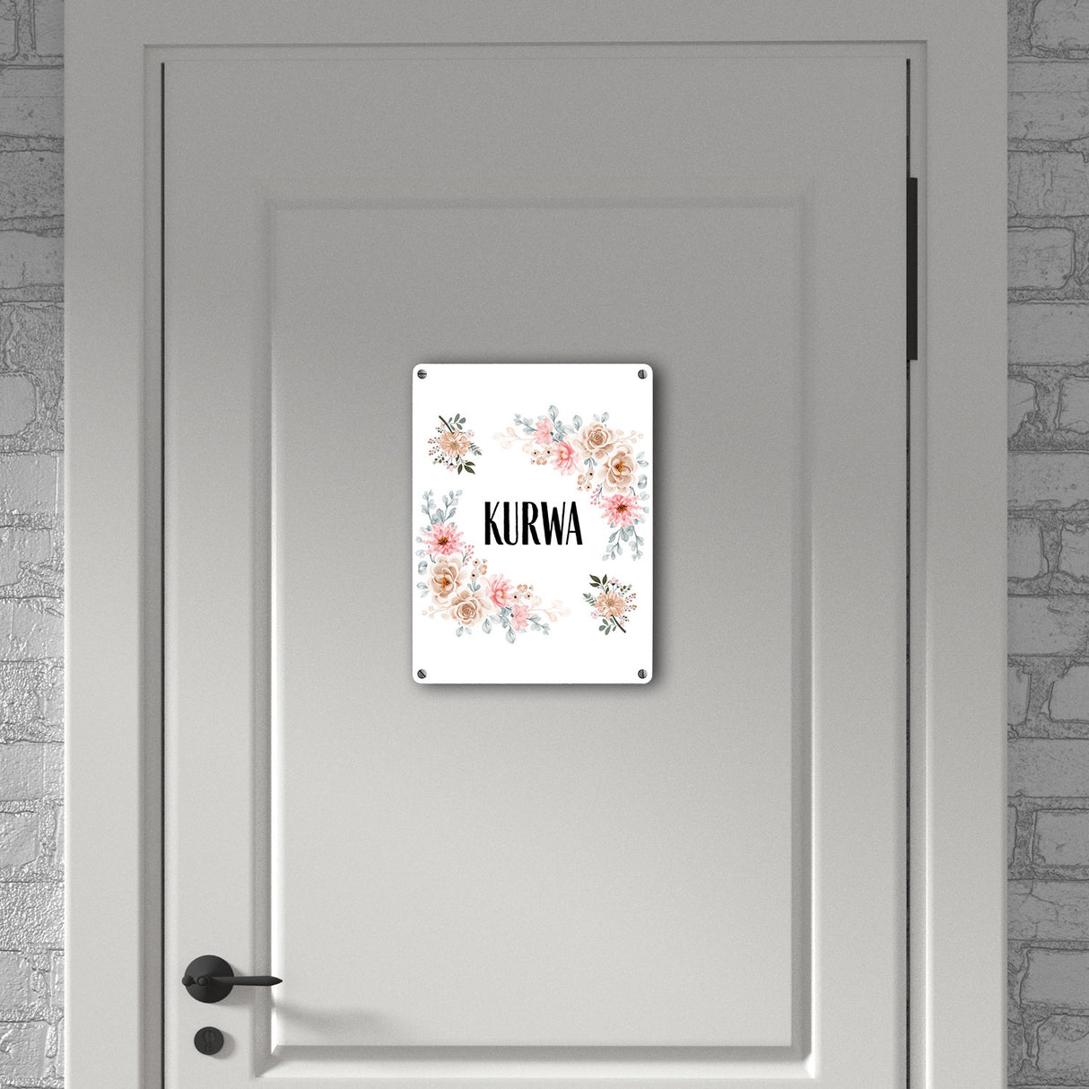 Kurwa Metallschild in 15x20 cm