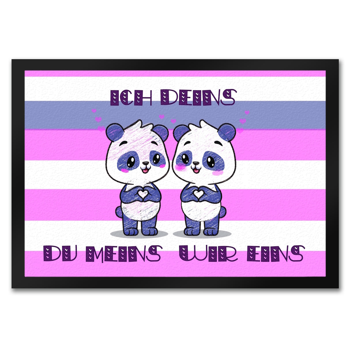 Panda Pärchen Fußmatte in 35x50 cm mit Spruch