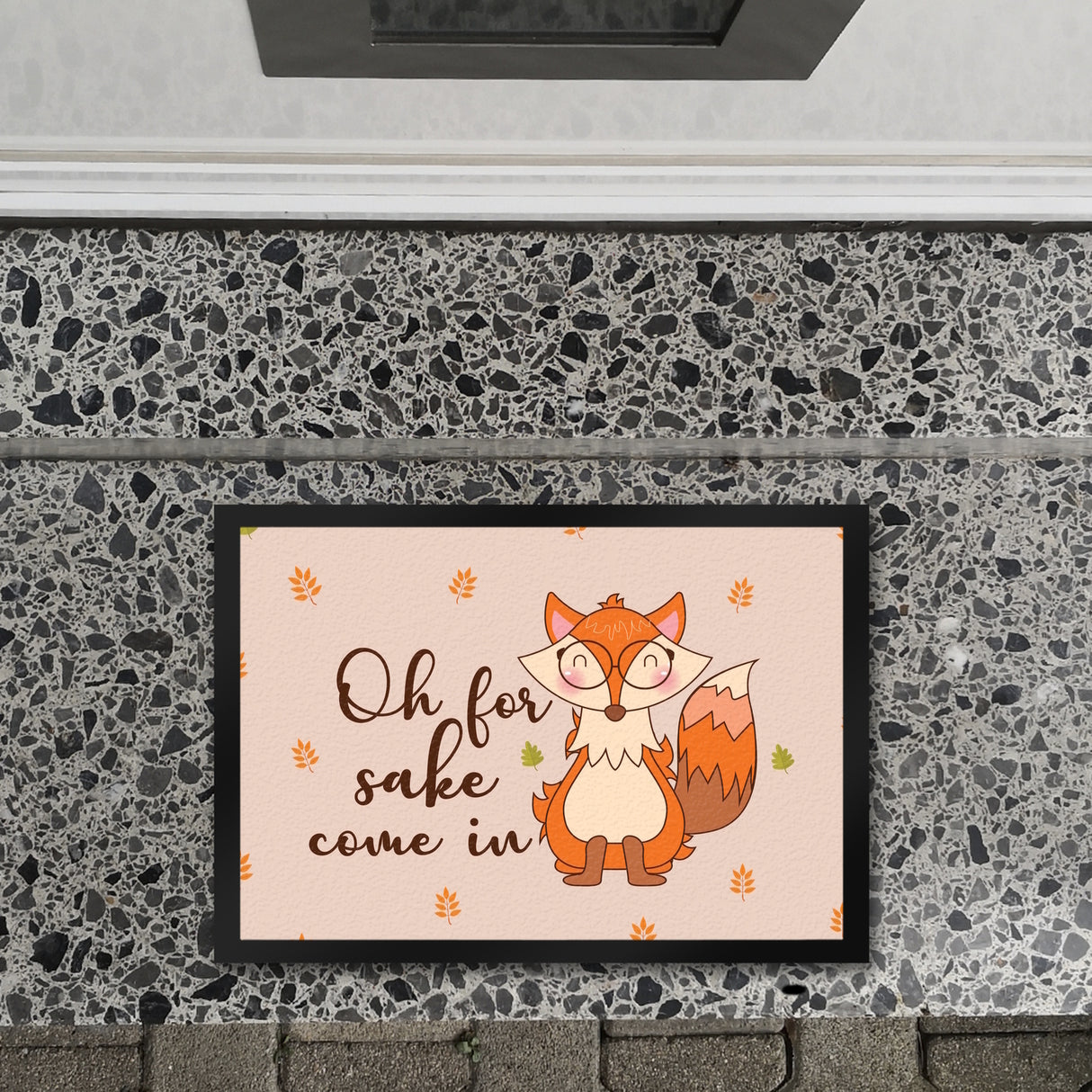 Fuchs Fußmatte in 35x50 cm mit Spruch Oh for fox sake come in