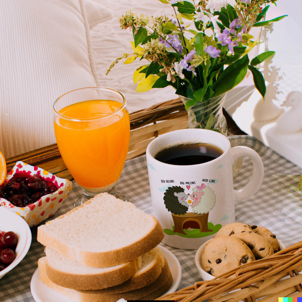 Igel Pärchen Kaffeebecher mit Spruch Ich deins du meins wir eins