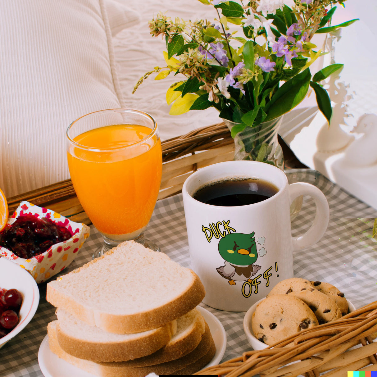 Enten Kaffeebecher mit Spruch DUCK OFF!