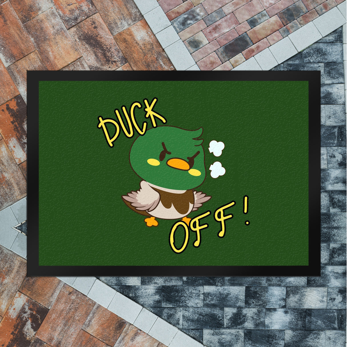 Enten Fußmatte in 35x50 cm mit Spruch DUCK OFF!
