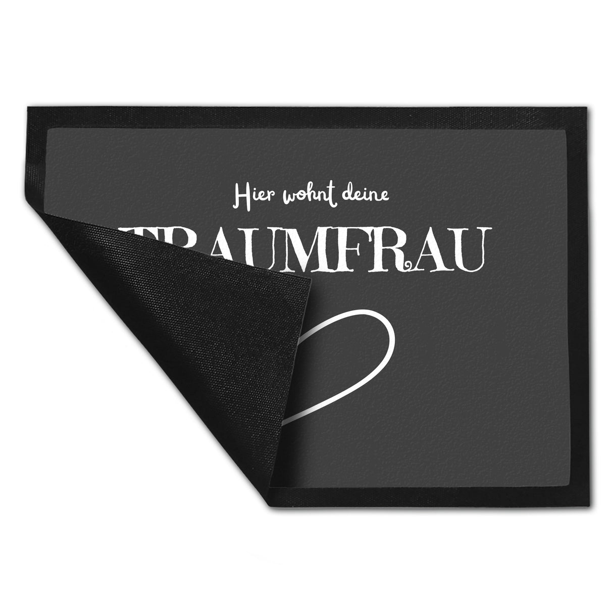 Traumfrau Fußmatte in 35x50 cm mit Spruch Hier wohnt deine Traumfrau