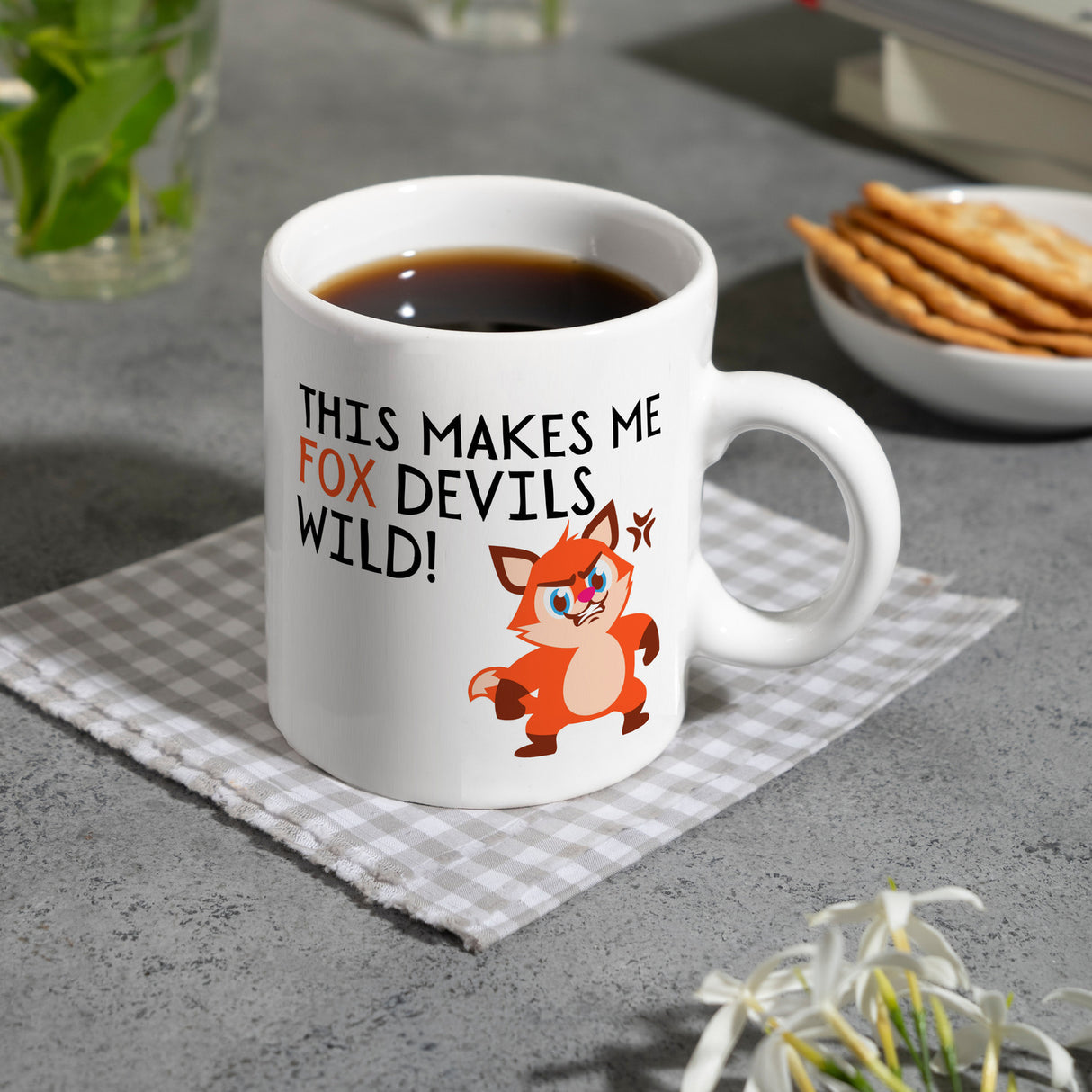 Fuchs Kaffeebecher mit Spruch This makes me fox devils wild