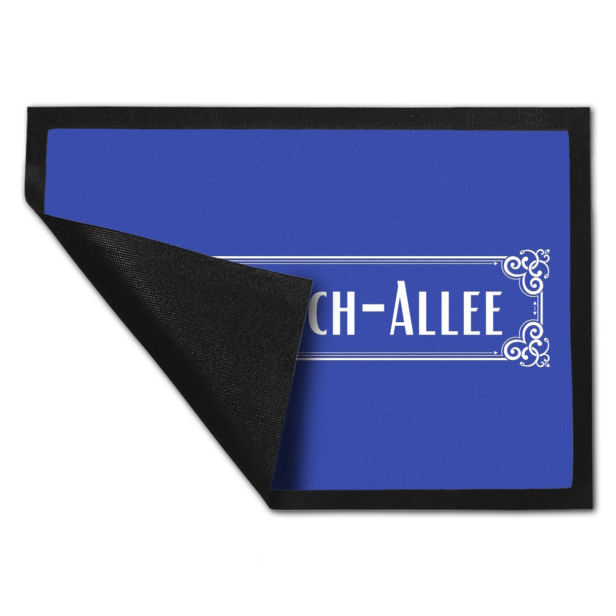 Fickt-Euch-Allee Fußmatte in 35x50 cm mit Spruch Retro Straßenschild