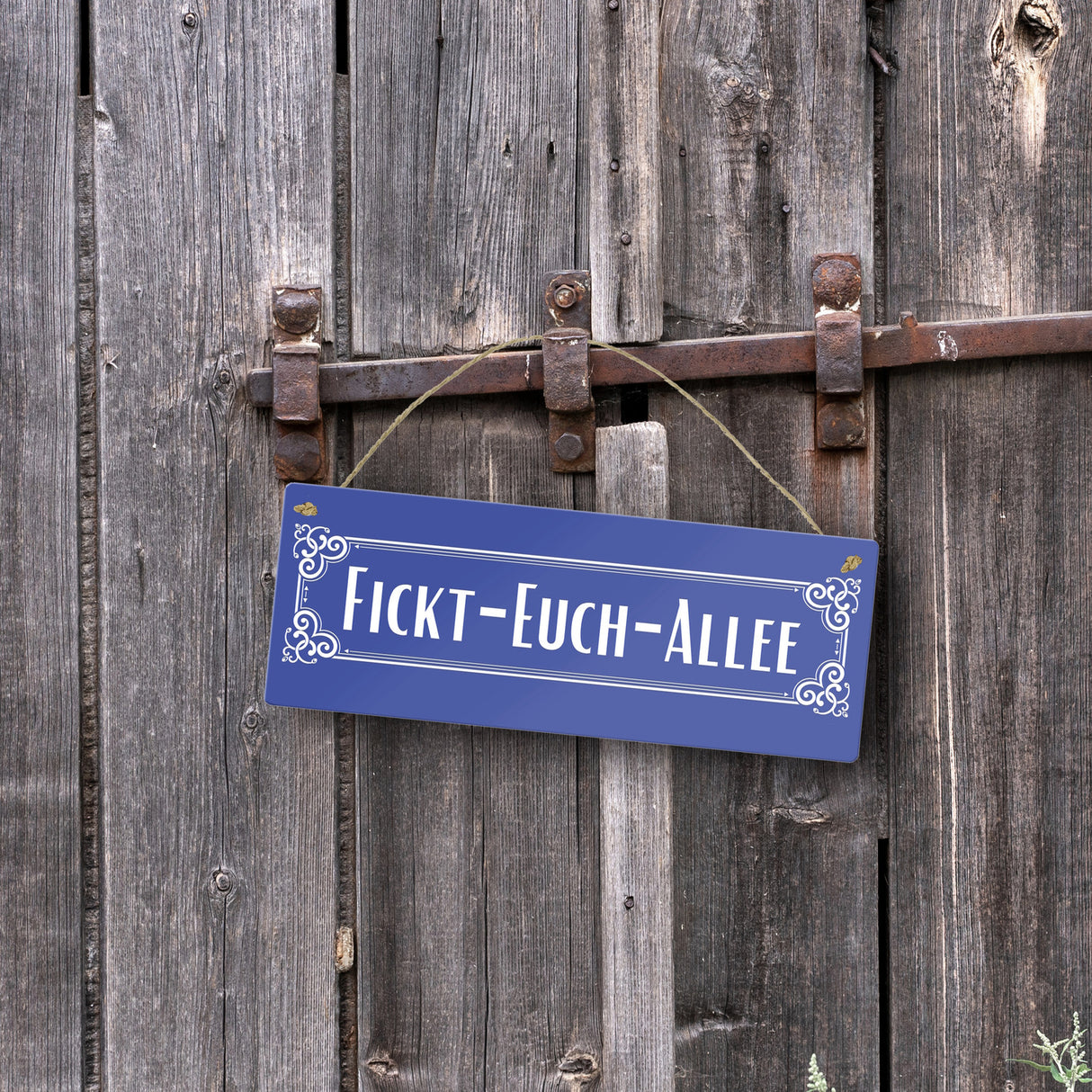 Fickt-Euch-Allee Metallschild Retro Straßenschild