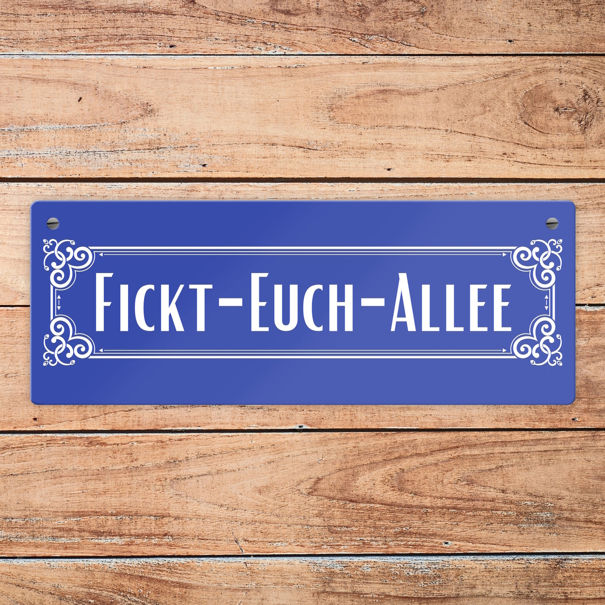Fickt-Euch-Allee Metallschild Retro Straßenschild