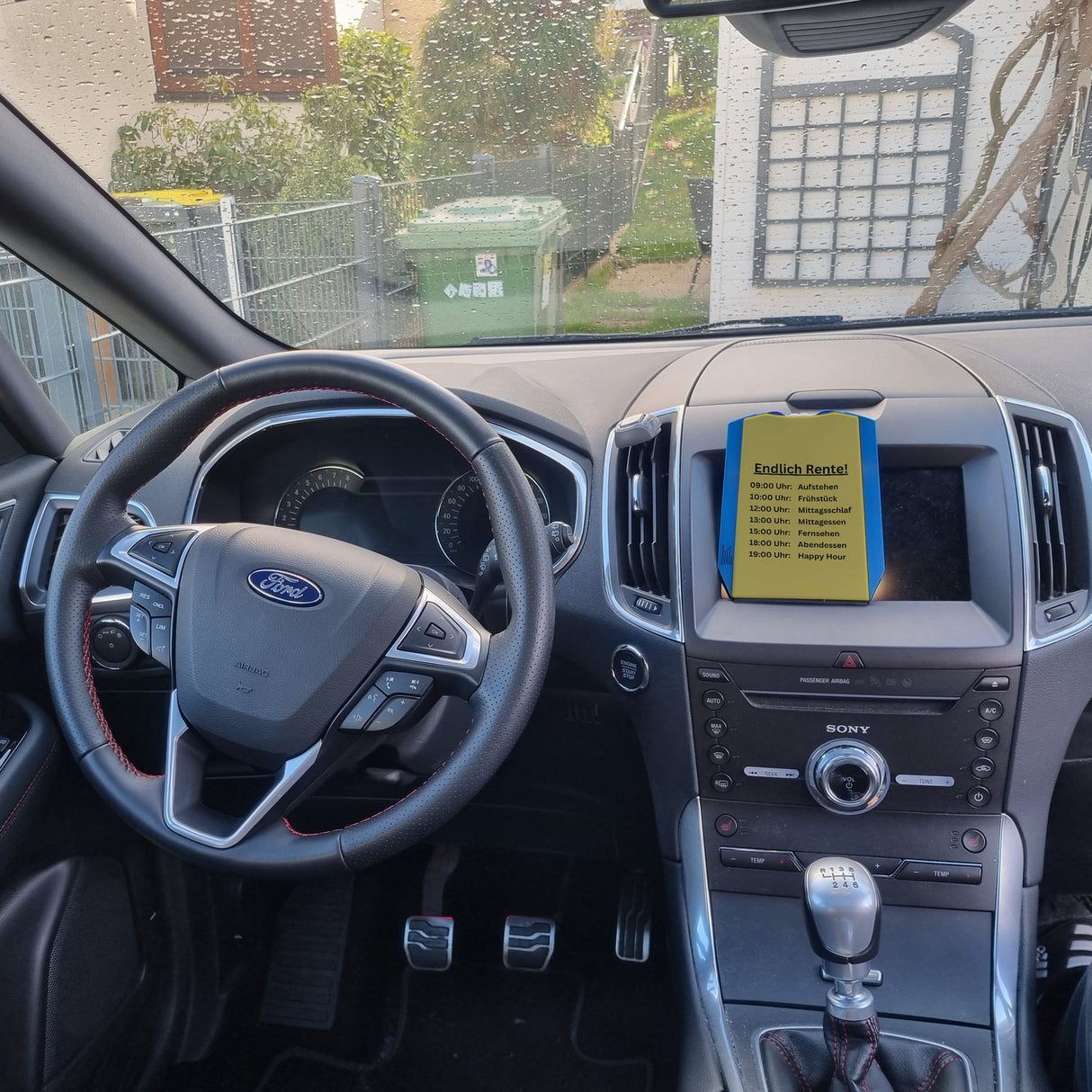 Endlich Rente Parkscheibe mit To-Do Liste und Einkaufswagenchips