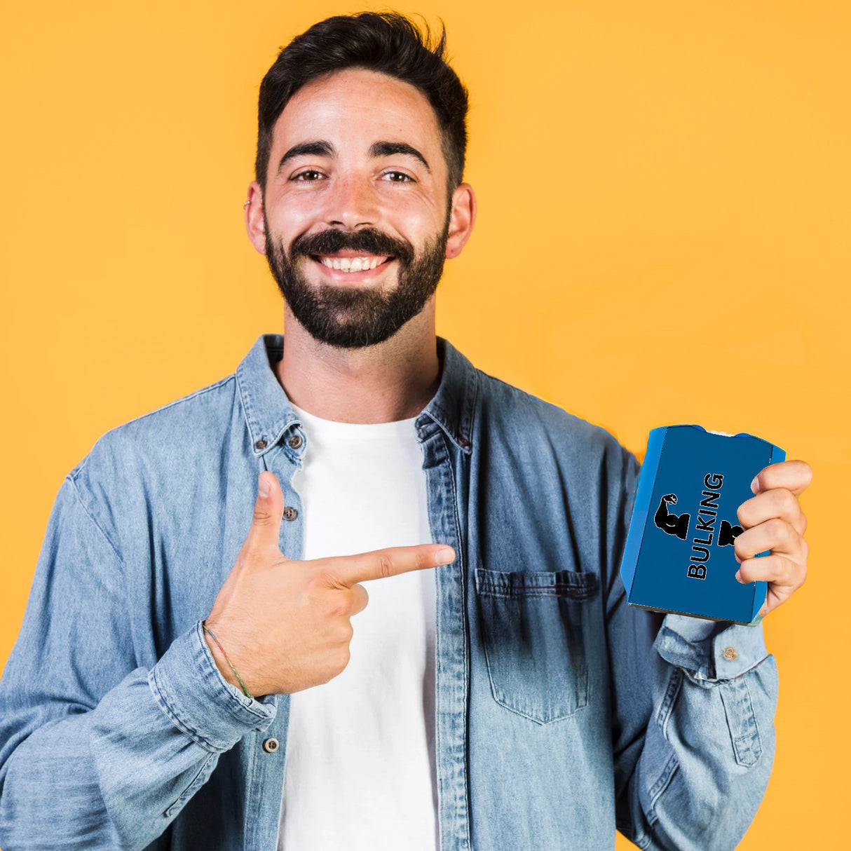 Fitness Parkscheibe in blau mit Spruch BULKING