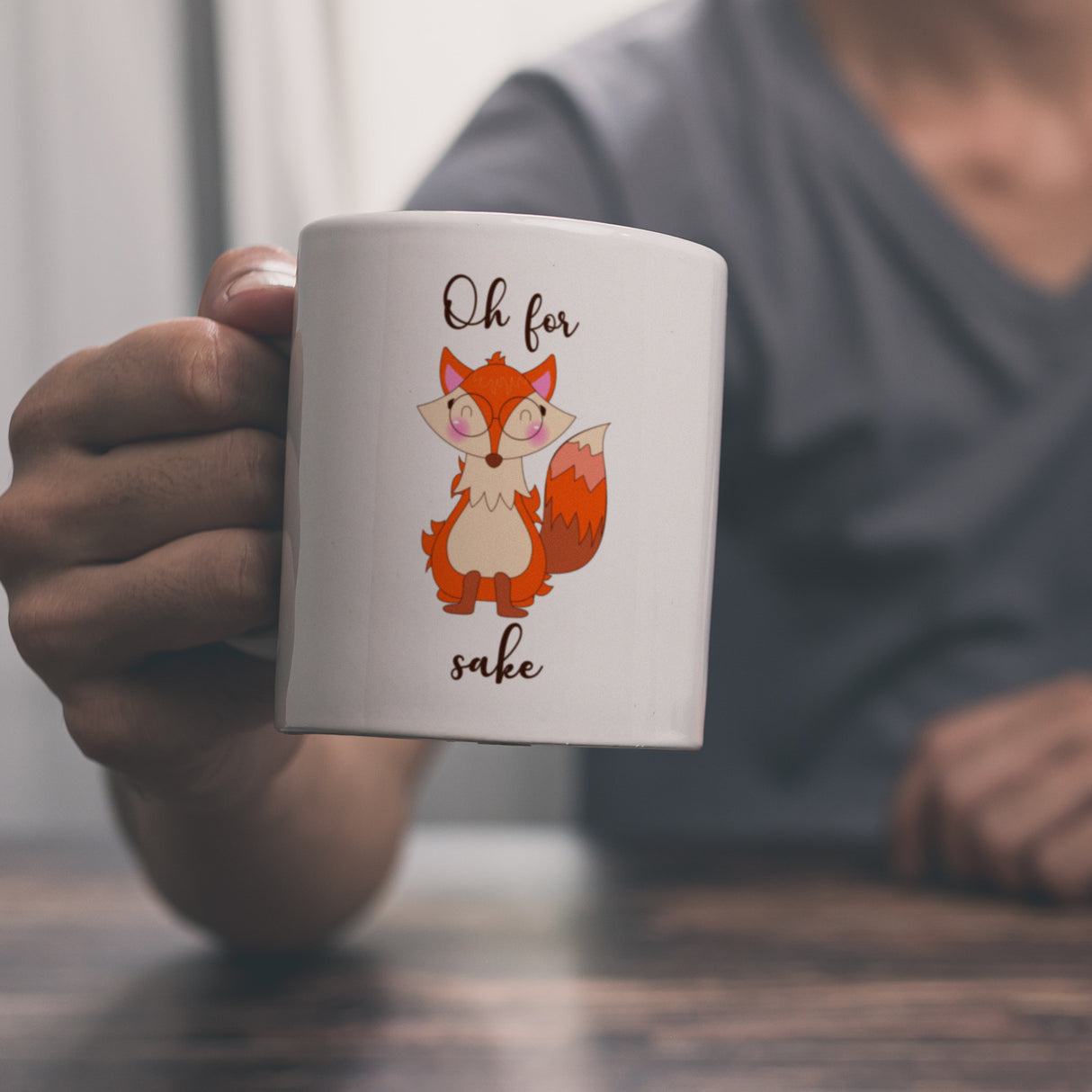 Fuchs Kaffeebecher mit Spruch Oh for Fox sake