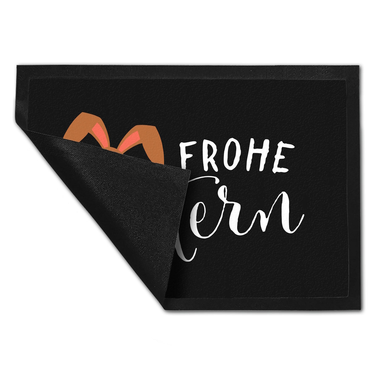 Frohe Ostern Fußmatte mit niedlichem Osterhasen