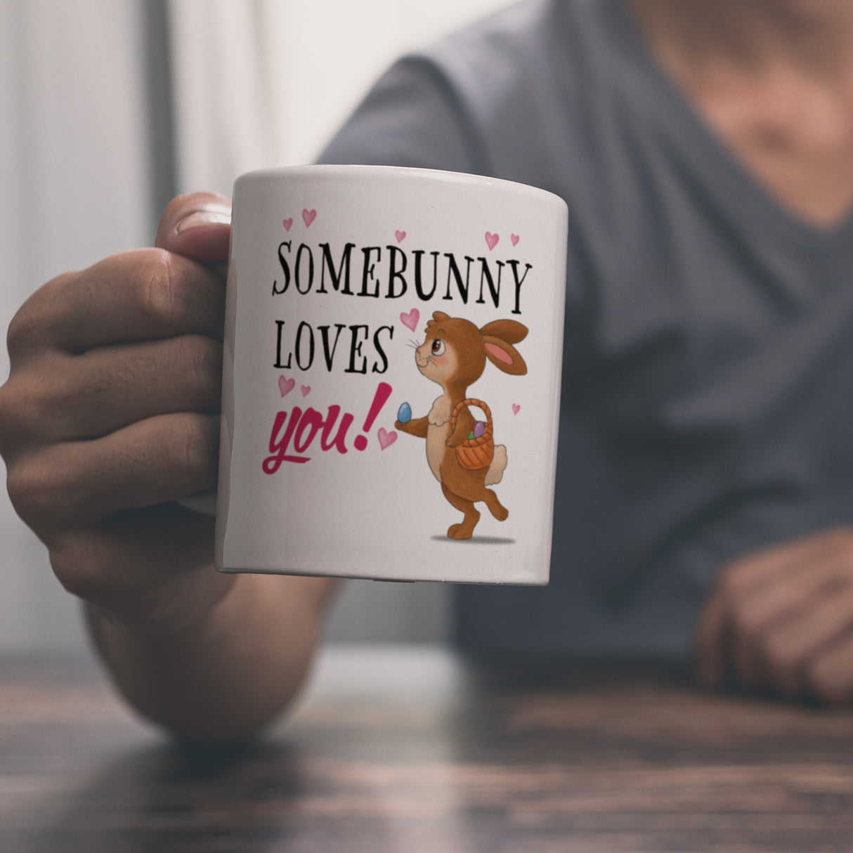Somebunny loves you Kaffeebecher mit süßem Osterhasen
