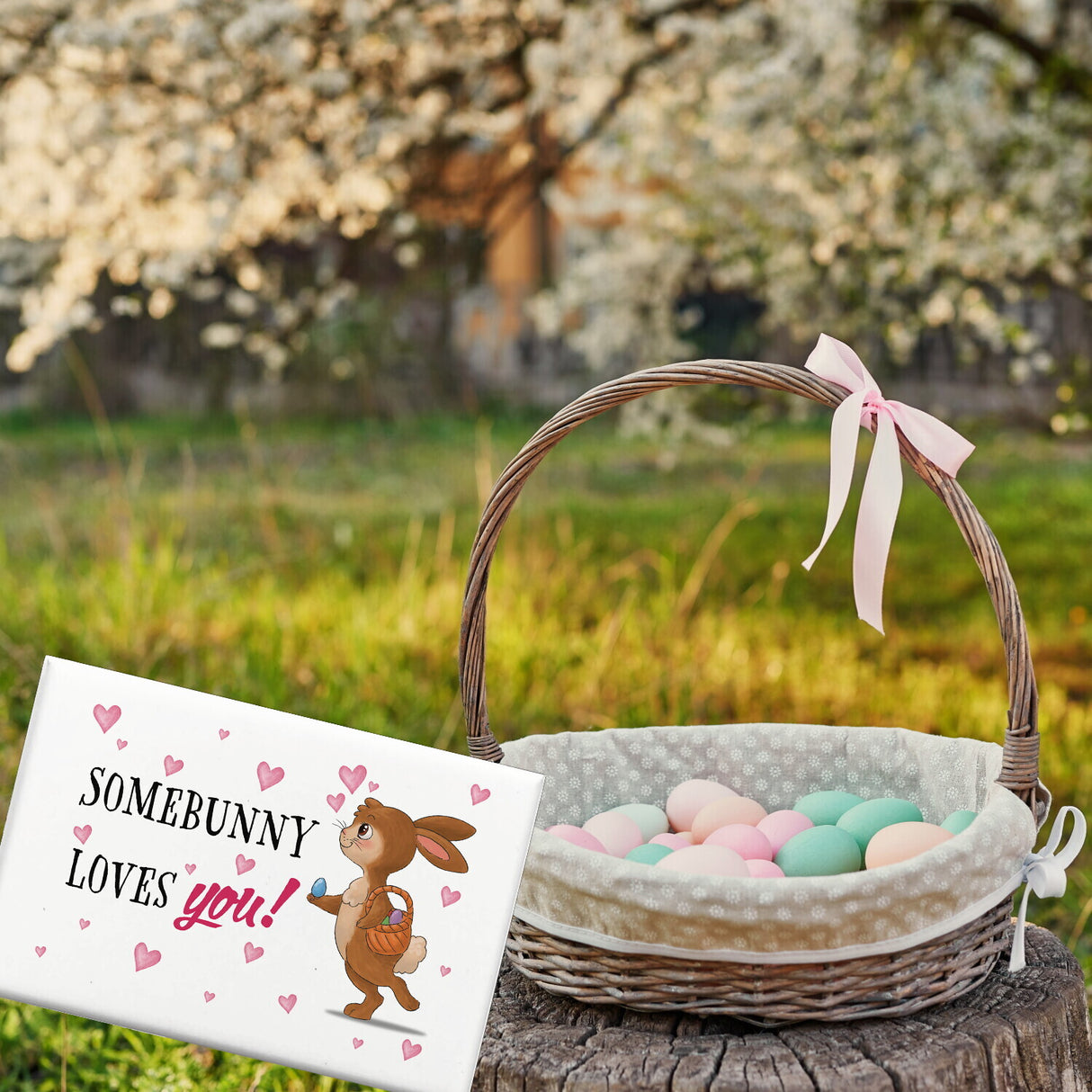 Somebunny loves you Souvenir Souvenir Magnet mit süßem Osterhasen