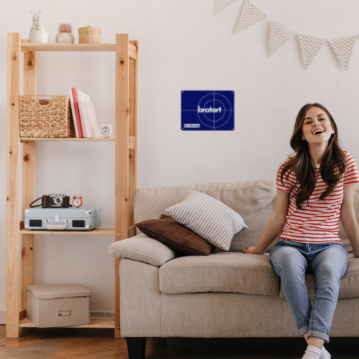 Bratort Metallschild in 15x20 cm mit Spruch: Bratort Am Sonntag