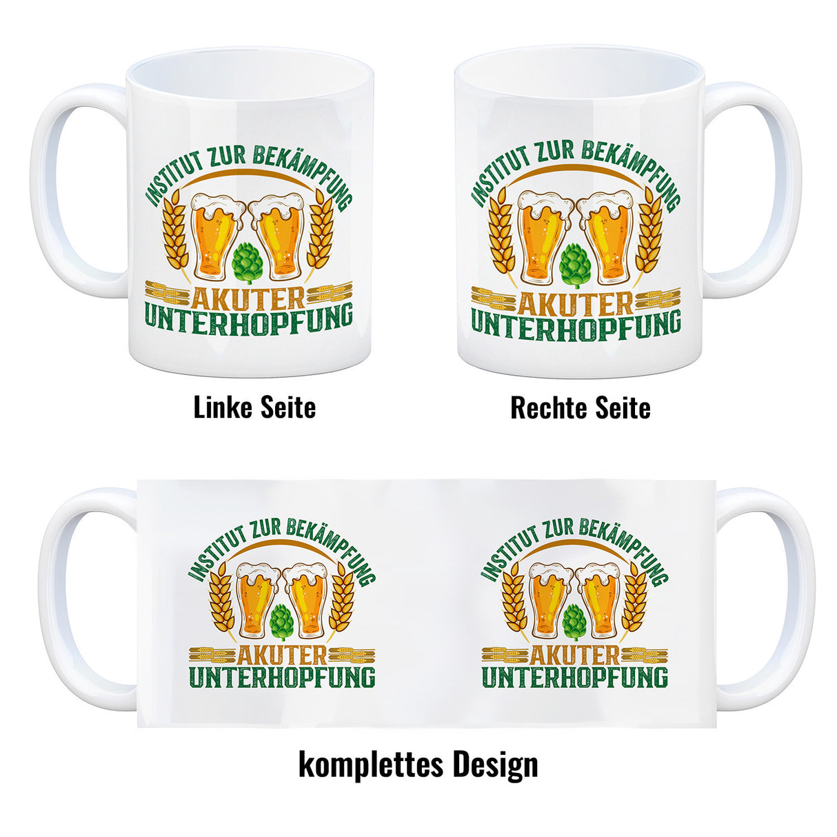 Bier Kaffeebecher Institut zur Bekämpfung akuter Unterhopfung