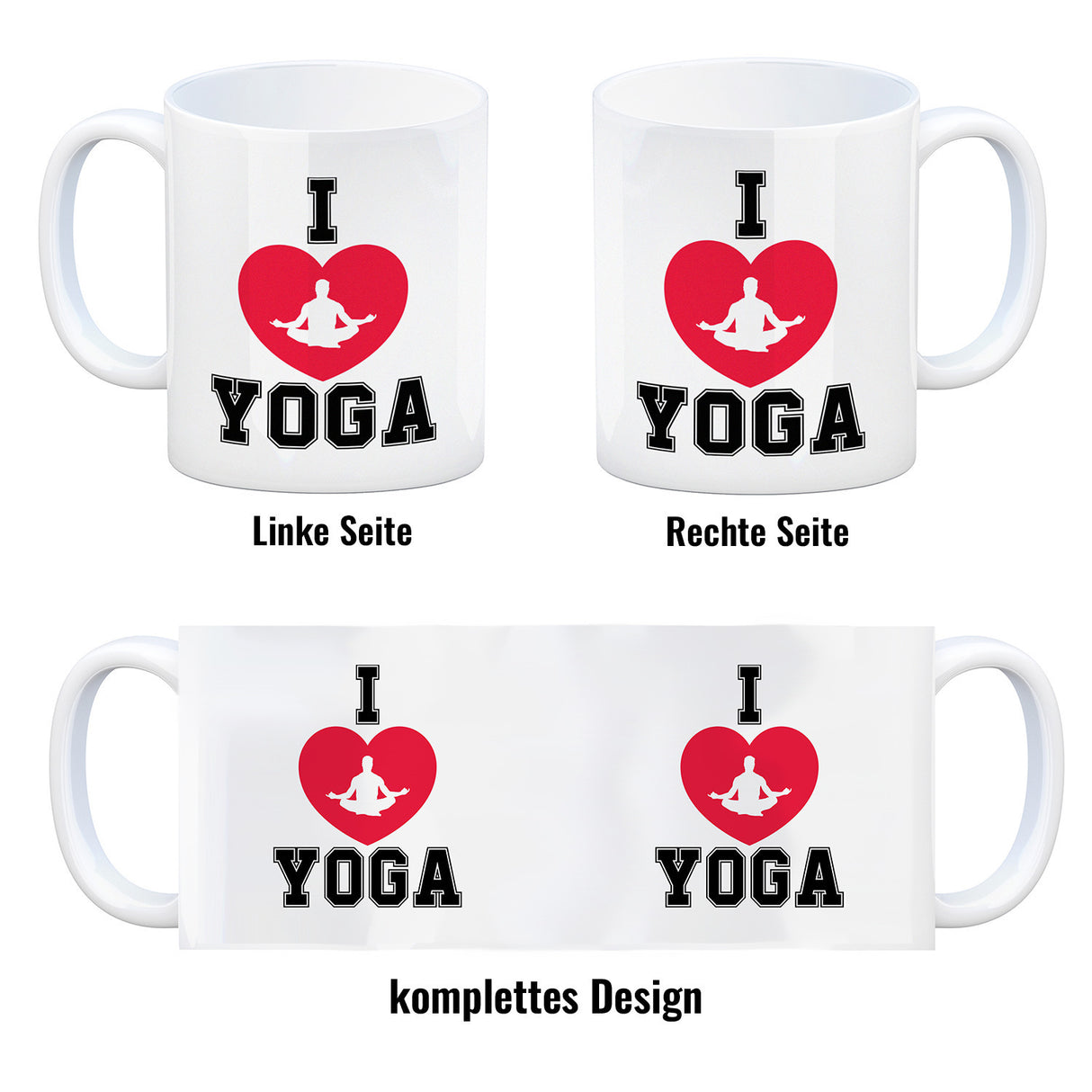I love Yoga Kaffeebecher für Yogalehrer