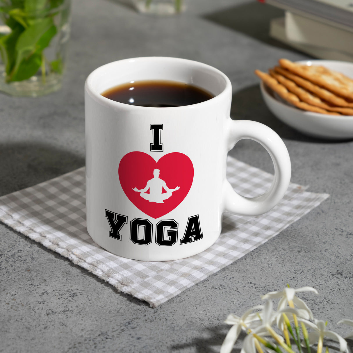 I love Yoga Kaffeebecher für Yogalehrer