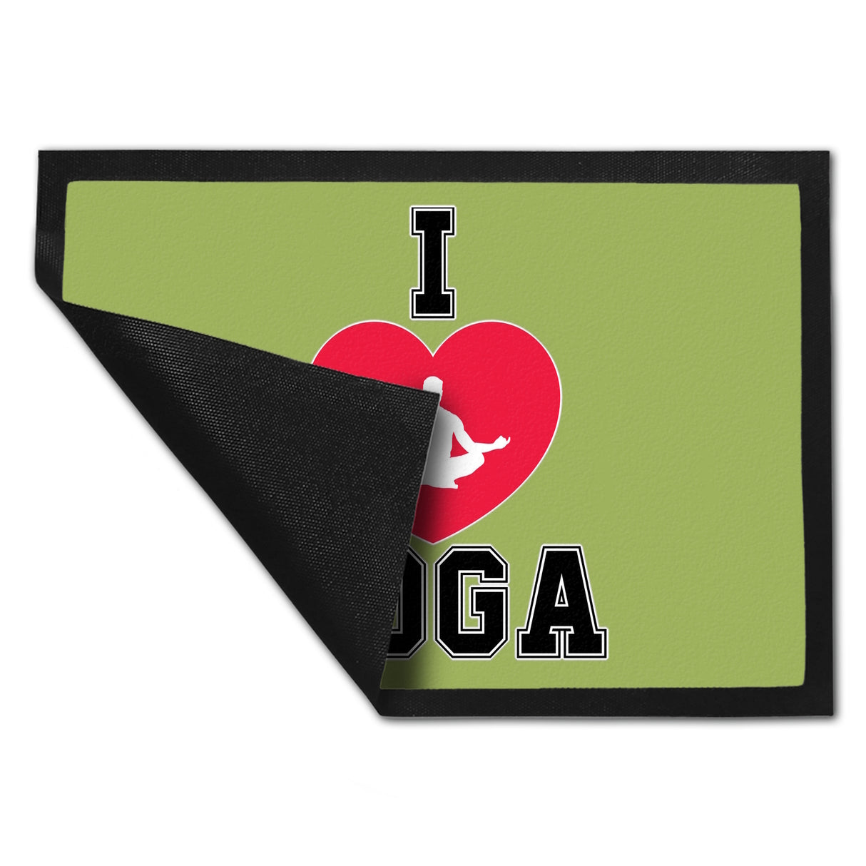 I love Yoga Fußmatte in 35x50 cm für Yogalehrer