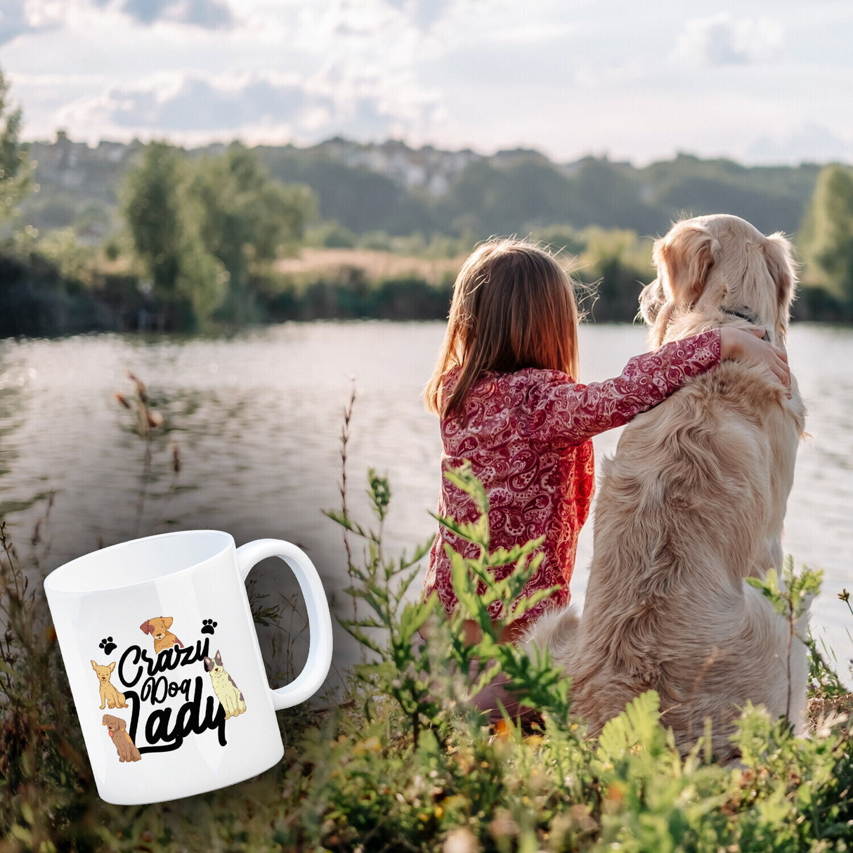 Hunde Kaffeebecher Crazy Dog Lady für Hundeliebhaber