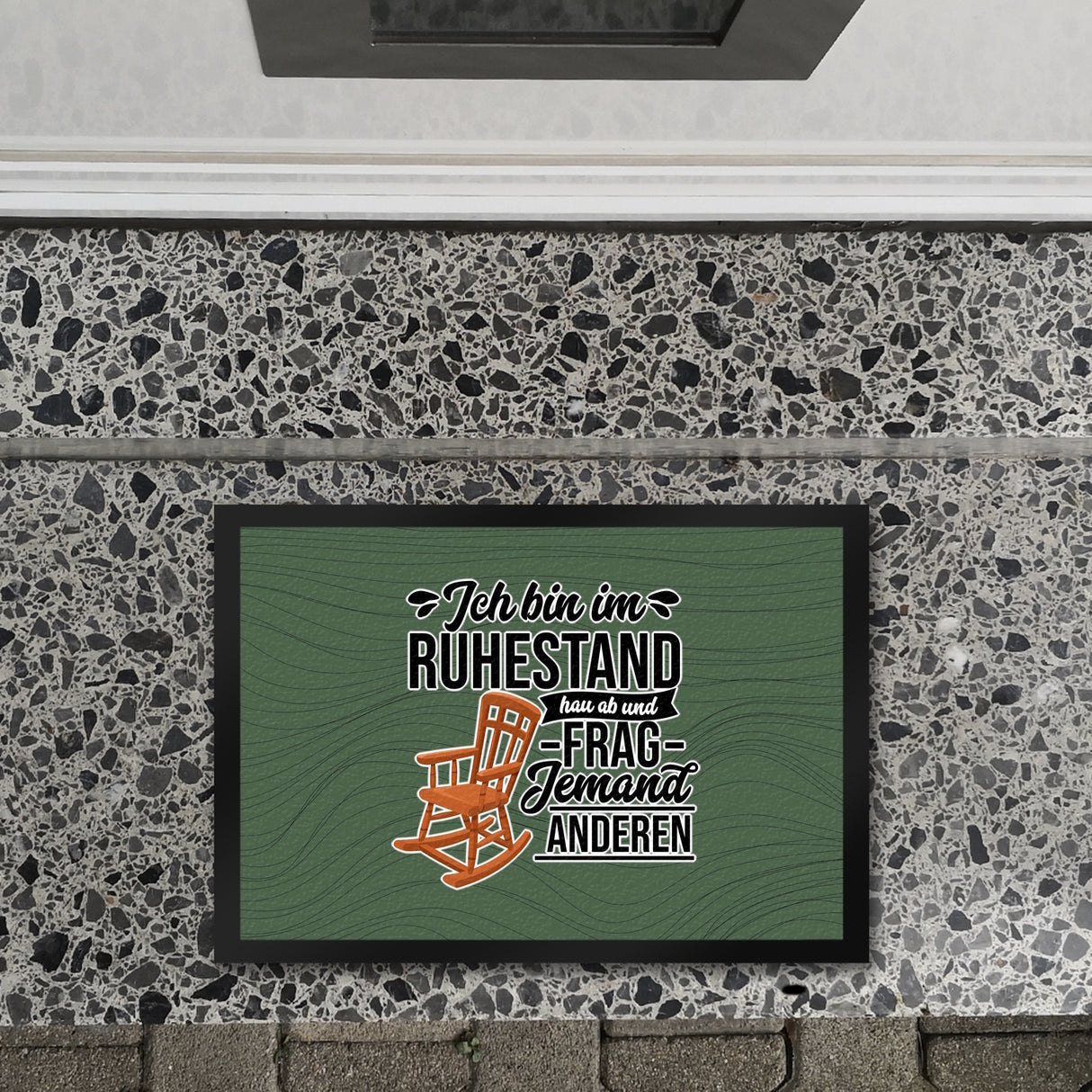 Rente Fußmatte in 35x50 cm mit Spruch für Rentner Ich bin im Ruhestand hau ab