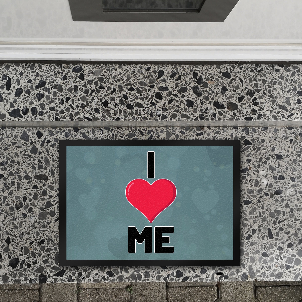I love me Herz Fußmatte in 35x50 cm für Selbstverliebte