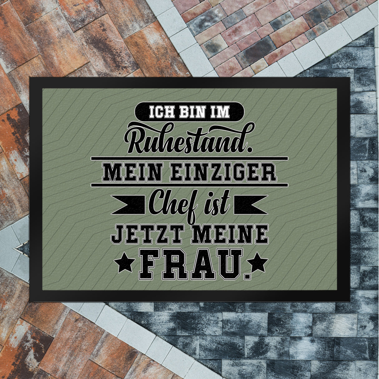 Rente Fußmatte in 35x50 cm ein dekorativer Fußabtreter für deine Wohnungstür