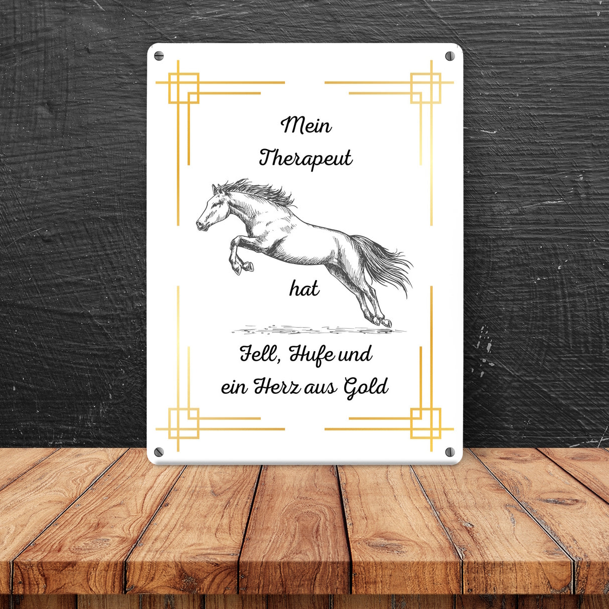 Pferd Metallschild in 15x20 cm ein dekoratives Blechschild für Tierliebhaber