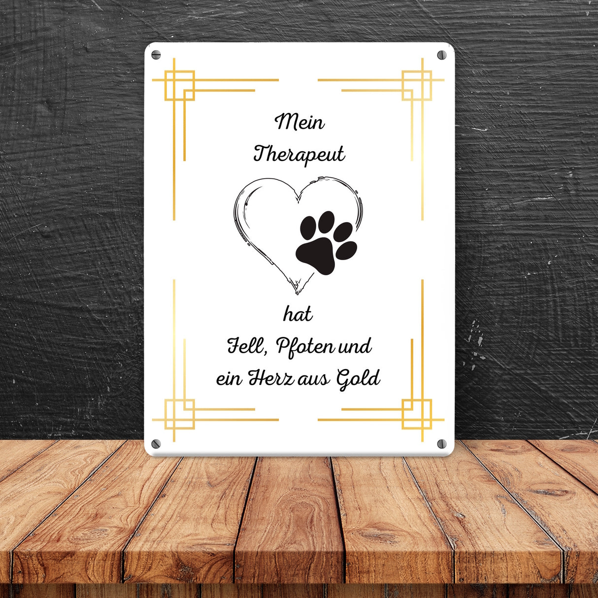 Hund Metallschild in 15x20 cm ein dekoratives Blechschild für Tierliebhaber