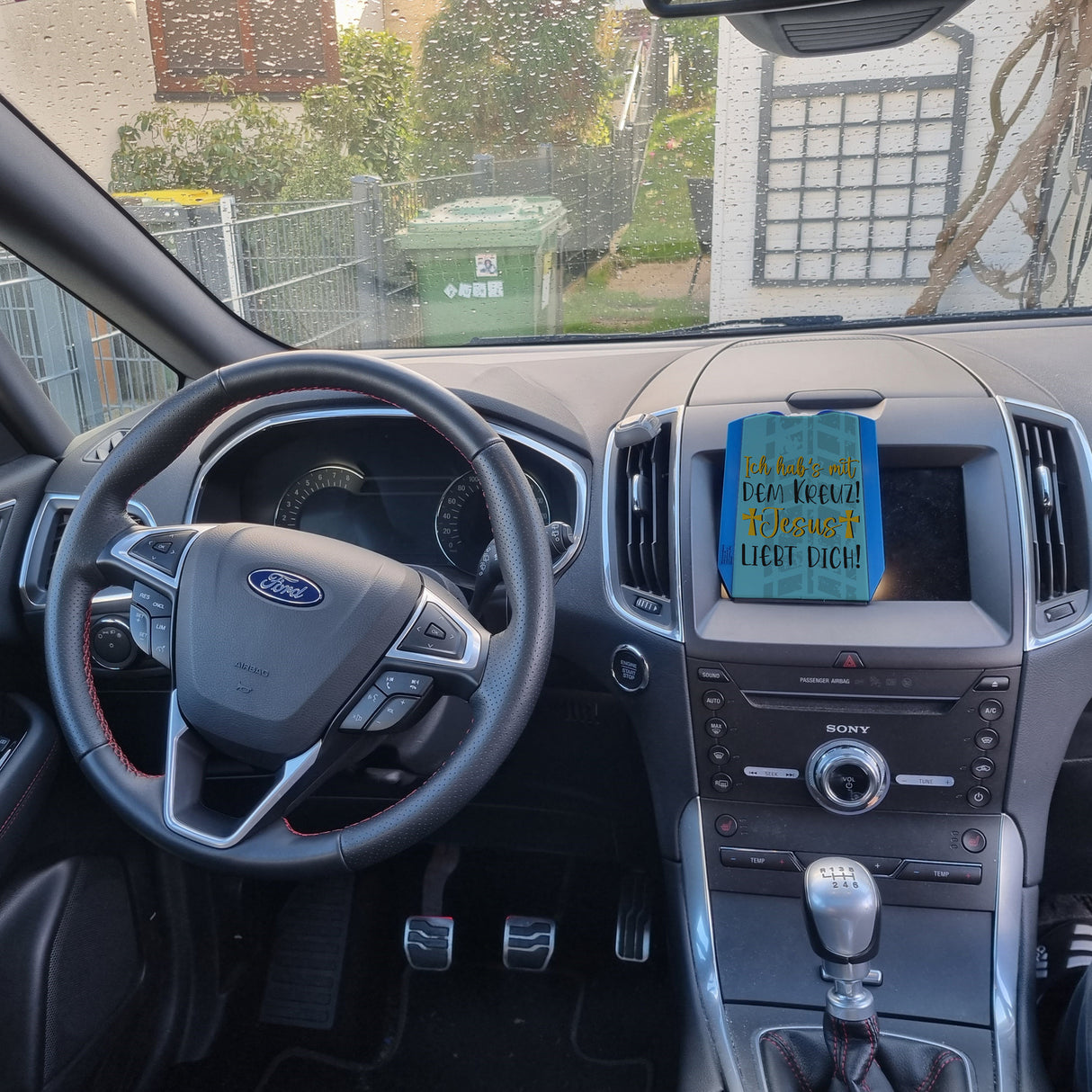Jesus liebt dich Parkscheibe mit Spruch Ich habs mit dem Kreuz