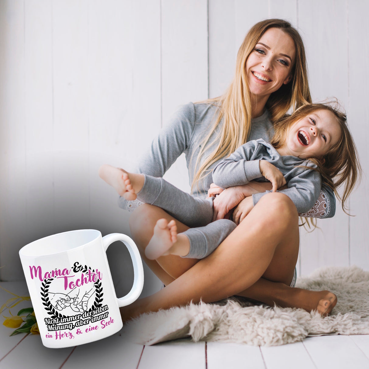 Mama und Tochter - ein Herz & eine Seele Kaffeebecher