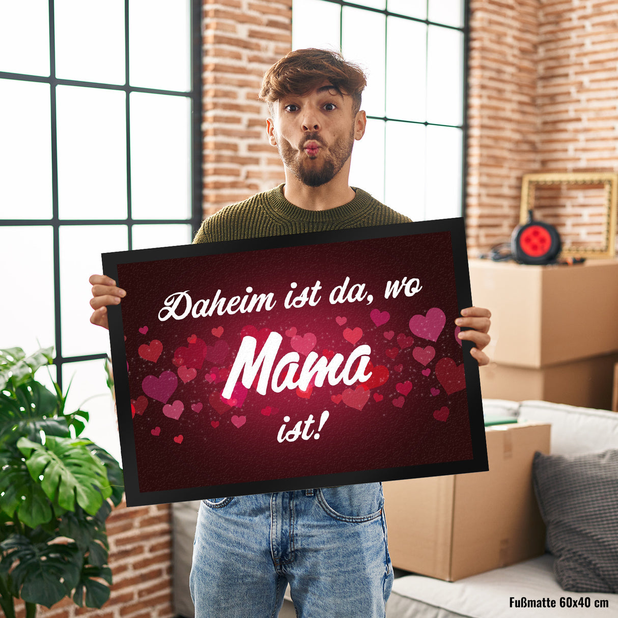 Daheim ist da, wo Mama ist Fußmatte zum Muttertag